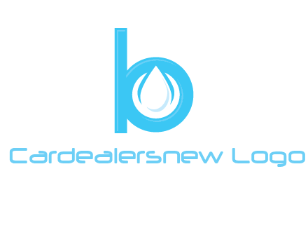letter b drop logo