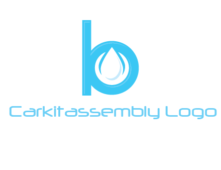 letter b drop logo