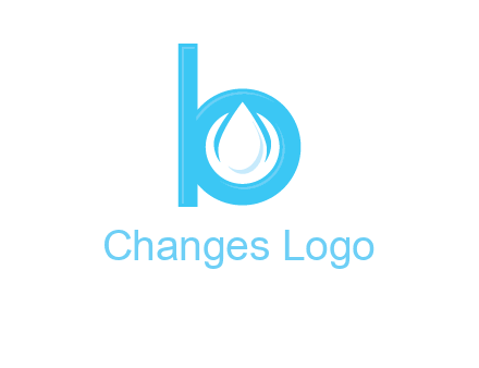 letter b drop logo