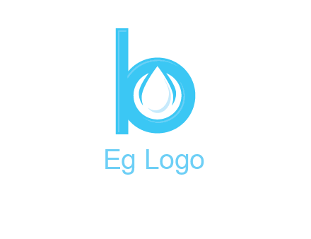 letter b drop logo
