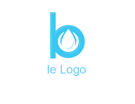 letter b drop logo