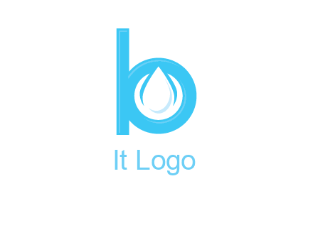 letter b drop logo