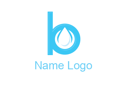 letter b drop logo