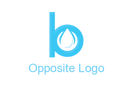 letter b drop logo