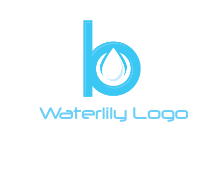 letter b drop logo