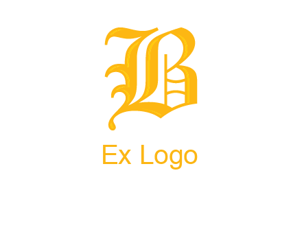 calligraphic letter B