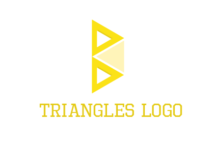 triangle shape letter B logo