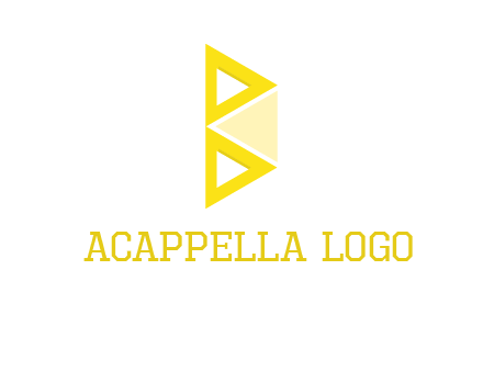 triangle shape letter B logo
