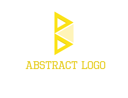 triangle shape letter B logo