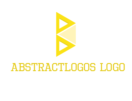 triangle shape letter B logo