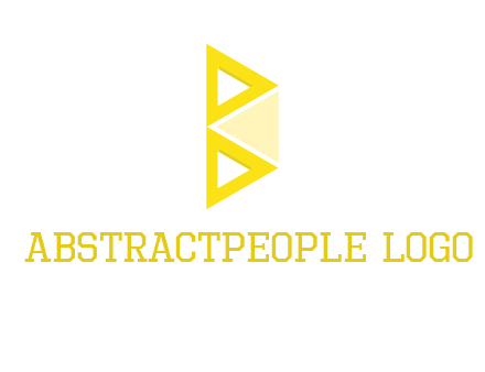 triangle shape letter B logo