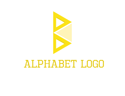triangle shape letter B logo