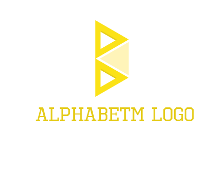 triangle shape letter B logo