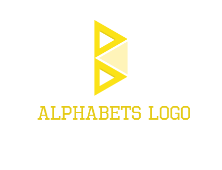 triangle shape letter B logo
