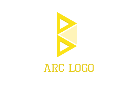 triangle shape letter B logo