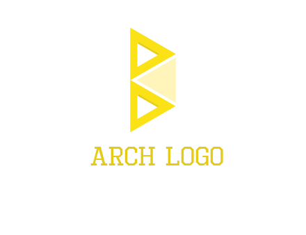 triangle shape letter B logo