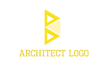 triangle shape letter B logo