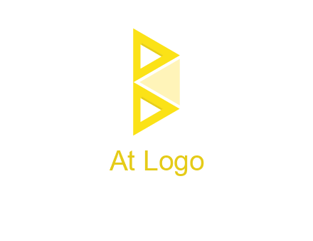 triangle shape letter B logo