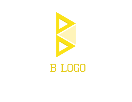 triangle shape letter B logo