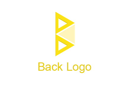 triangle shape letter B logo