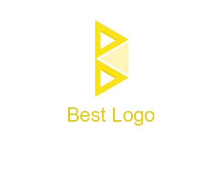 triangle shape letter B logo