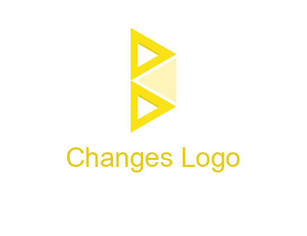 triangle shape letter B logo