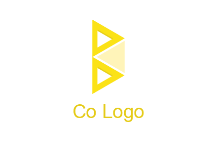 triangle shape letter B logo