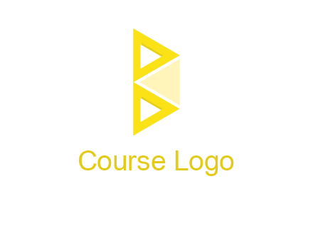 triangle shape letter B logo