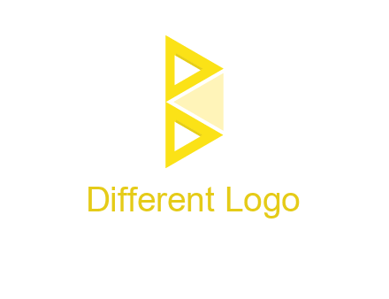 triangle shape letter B logo