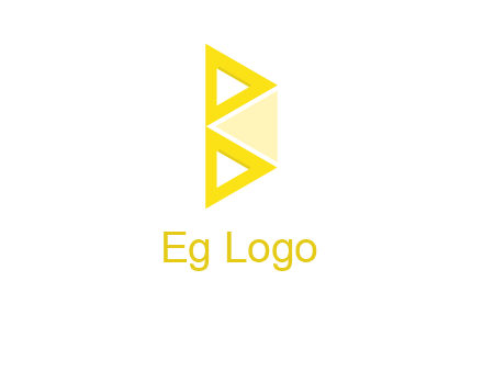 triangle shape letter B logo