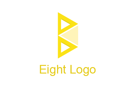 triangle shape letter B logo