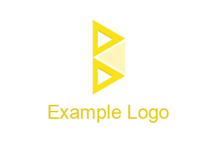 triangle shape letter B logo