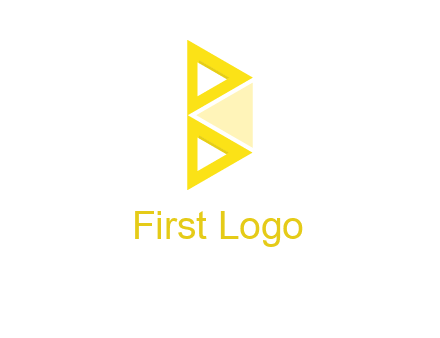triangle shape letter B logo