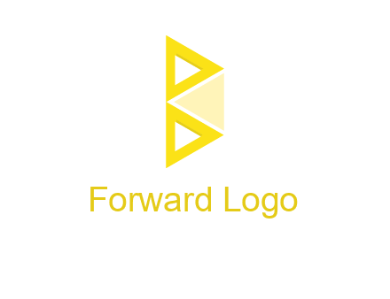triangle shape letter B logo
