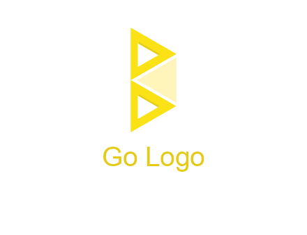 triangle shape letter B logo