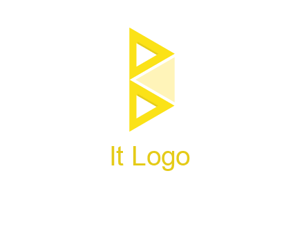 triangle shape letter B logo