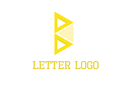 triangle shape letter B logo