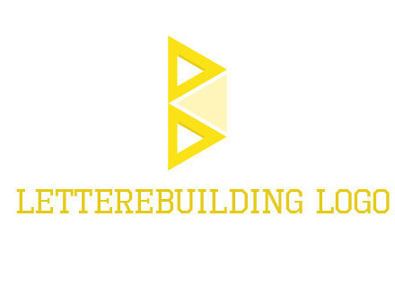 triangle shape letter B logo