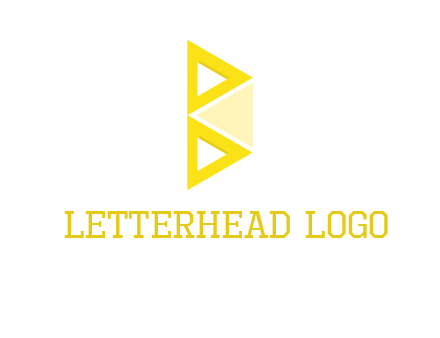 triangle shape letter B logo