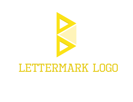 triangle shape letter B logo