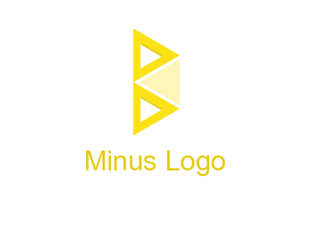 triangle shape letter B logo