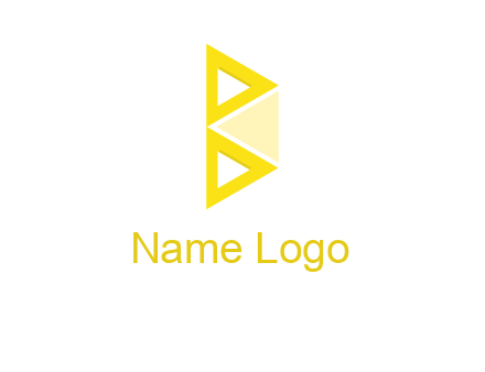 triangle shape letter B logo