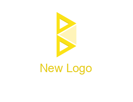 triangle shape letter B logo