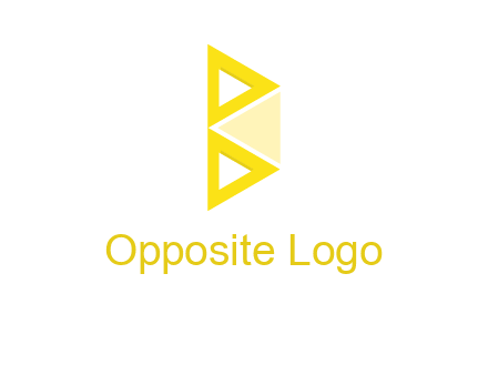 triangle shape letter B logo
