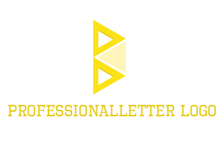 triangle shape letter B logo