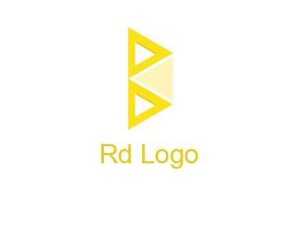 triangle shape letter B logo