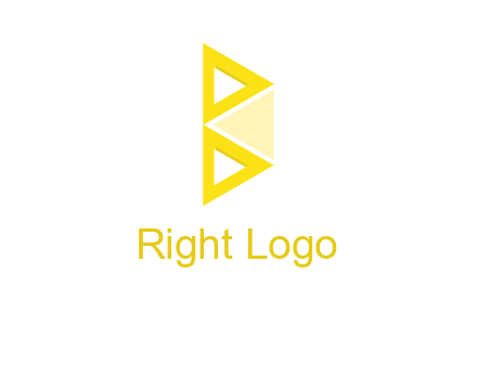 triangle shape letter B logo