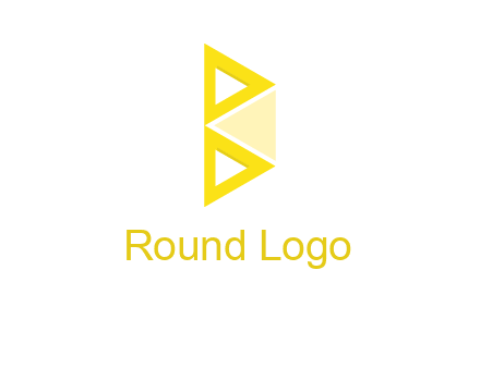triangle shape letter B logo