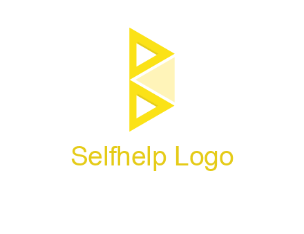 triangle shape letter B logo