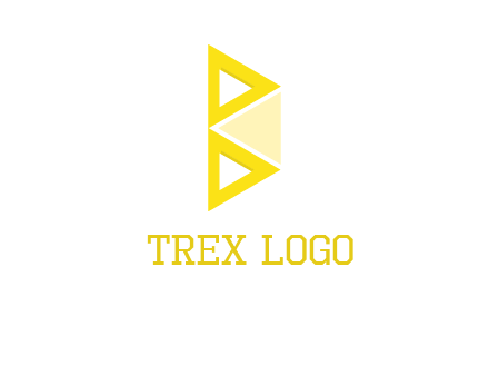 triangle shape letter B logo
